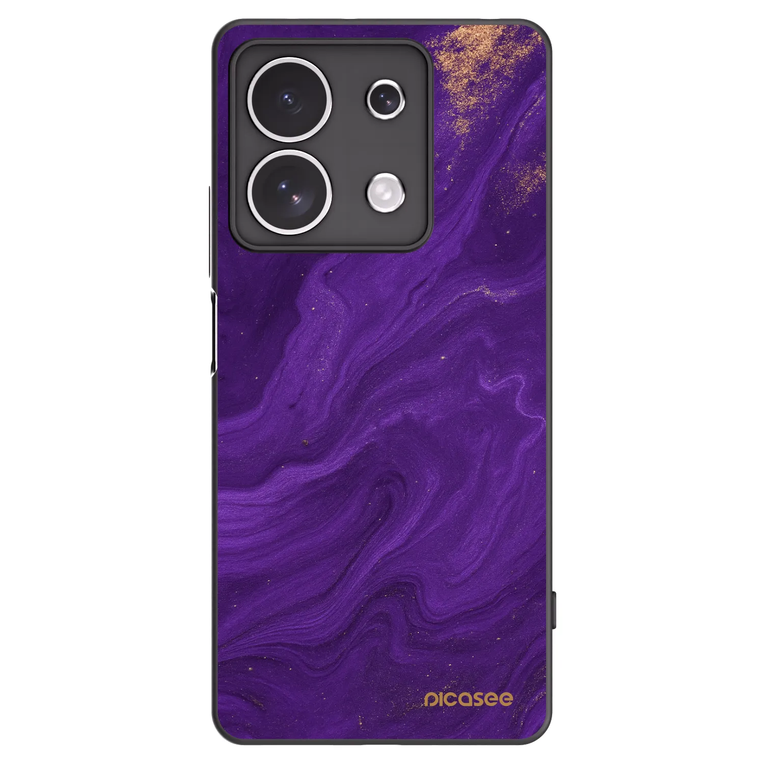Picasee Xiaomi Redmi Note 13 4G Hülle - Schwarzes Silikon - Purple