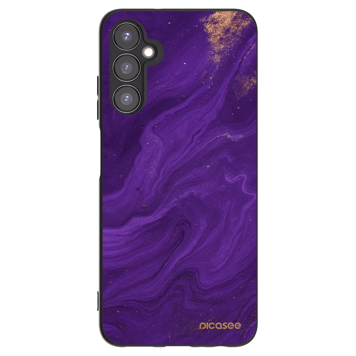 Picasee Samsung Galaxy A05s A057G Hülle - Schwarzes Silikon - Purple