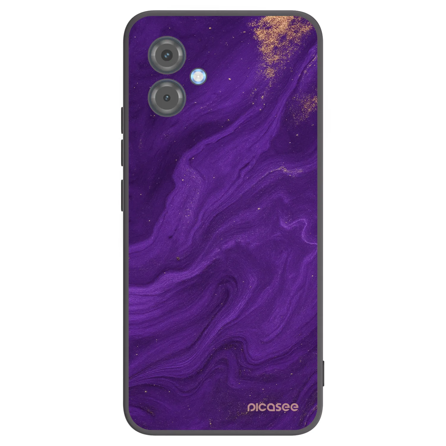 Picasee Motorola Moto G14 Hülle - Schwarzes Silikon - Purple