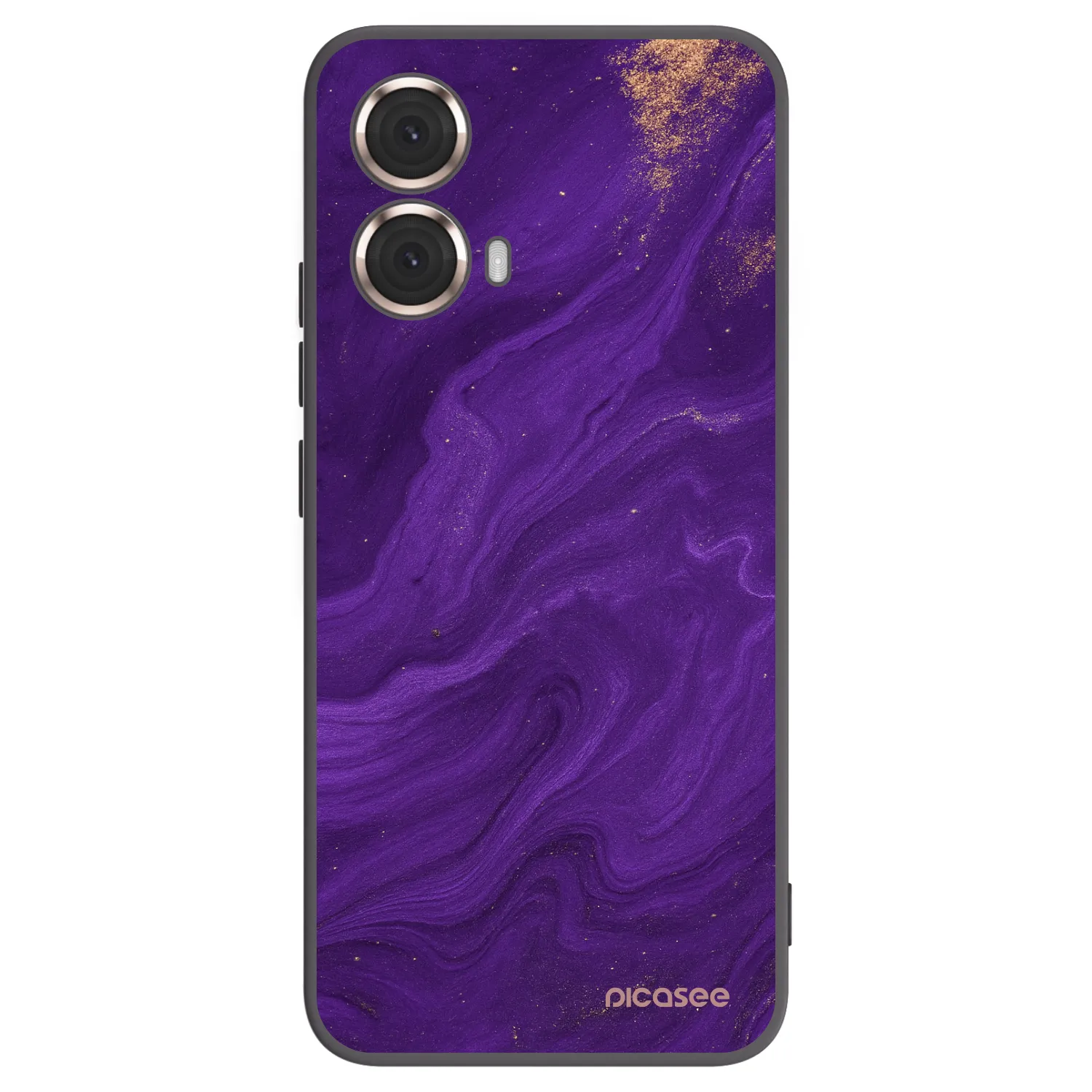 Picasee Motorola Moto G85 Hülle - Schwarzes Silikon - Purple