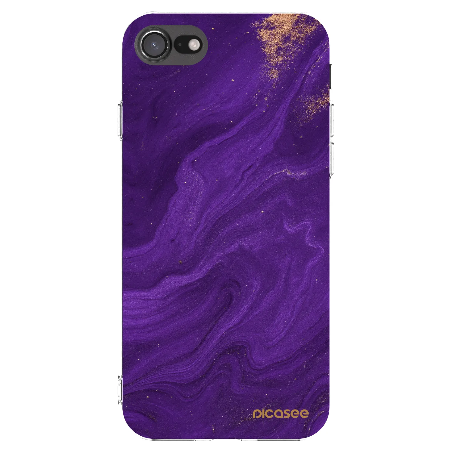 Picasee Apple iPhone 7 Hülle - Transparentes Silikon - Purple