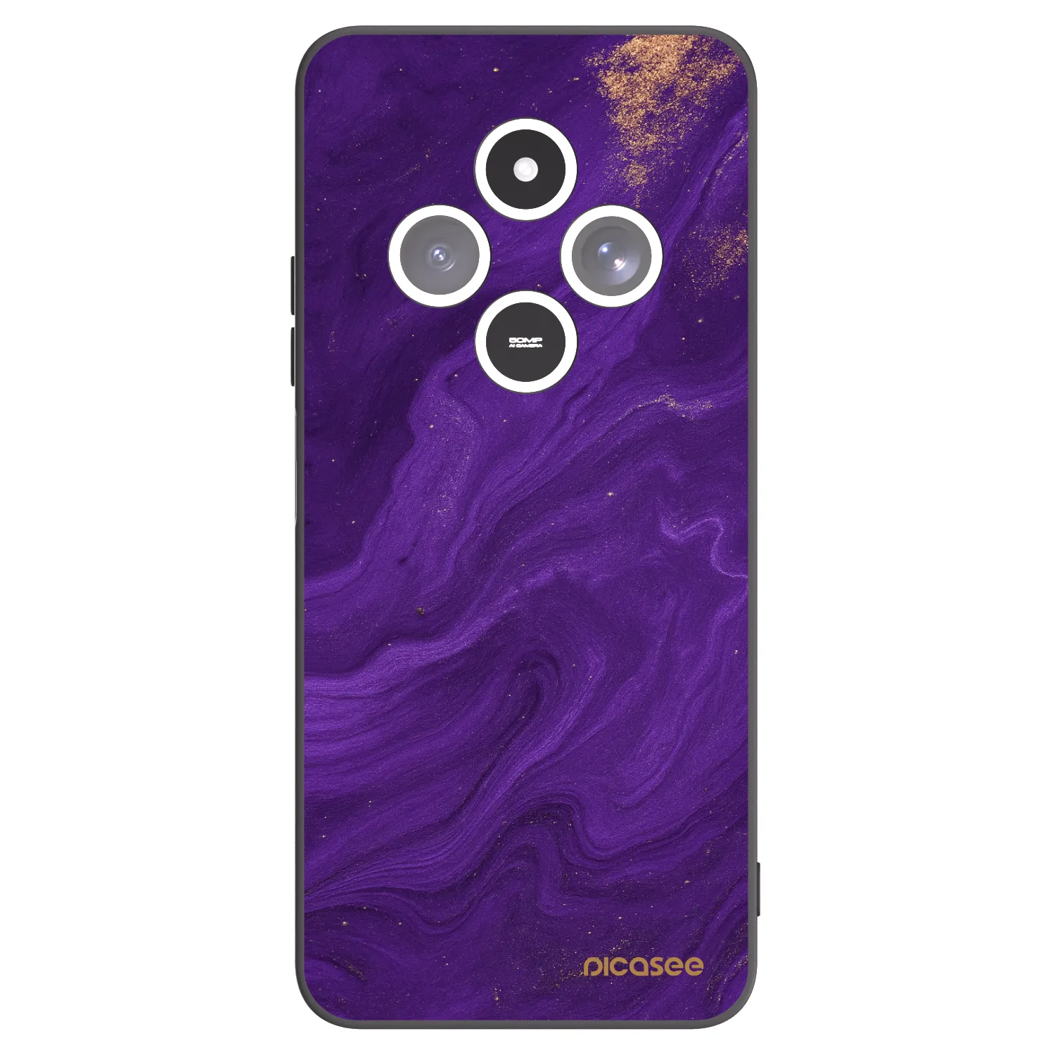 Picasee Xiaomi Redmi 14C Hülle - Schwarzes Silikon - Purple