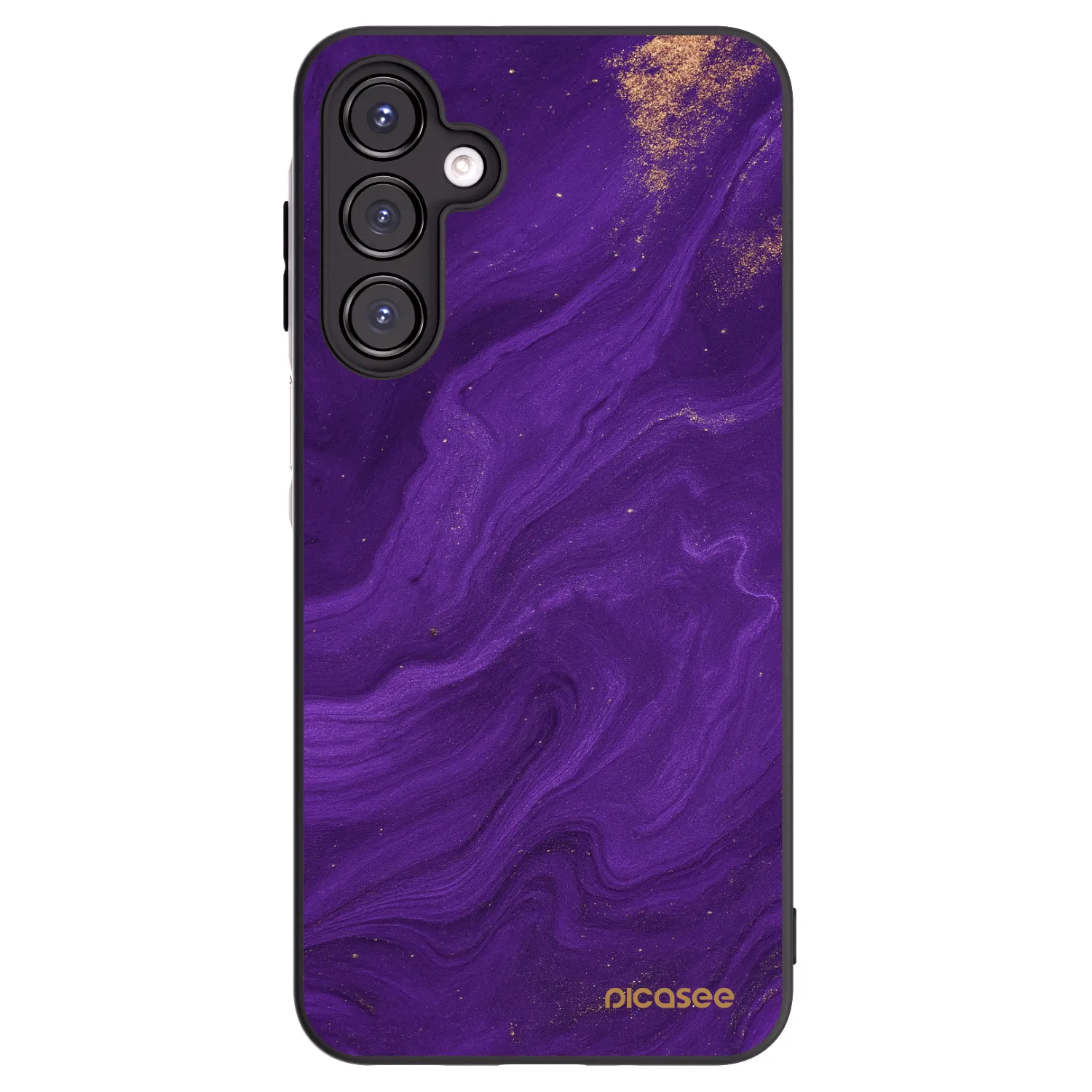 Picasee Samsung Galaxy A16 5G Hülle - Schwarzes Silikon - Purple