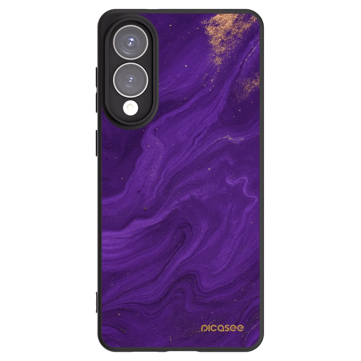 Picasee Samsung Galaxy S25 Edge 5G Hülle - Schwarzes Silikon - Purple