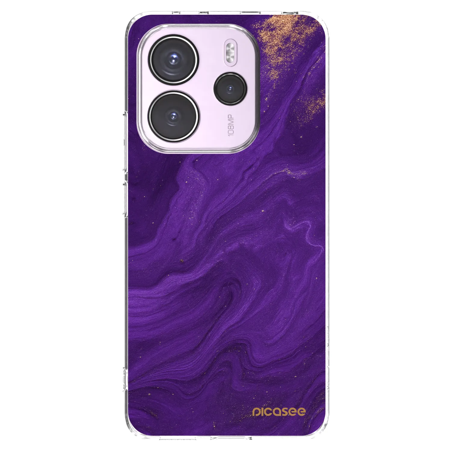 Picasee Xiaomi Redmi Note 14 4G Hülle - Transparentes Silikon - Purple