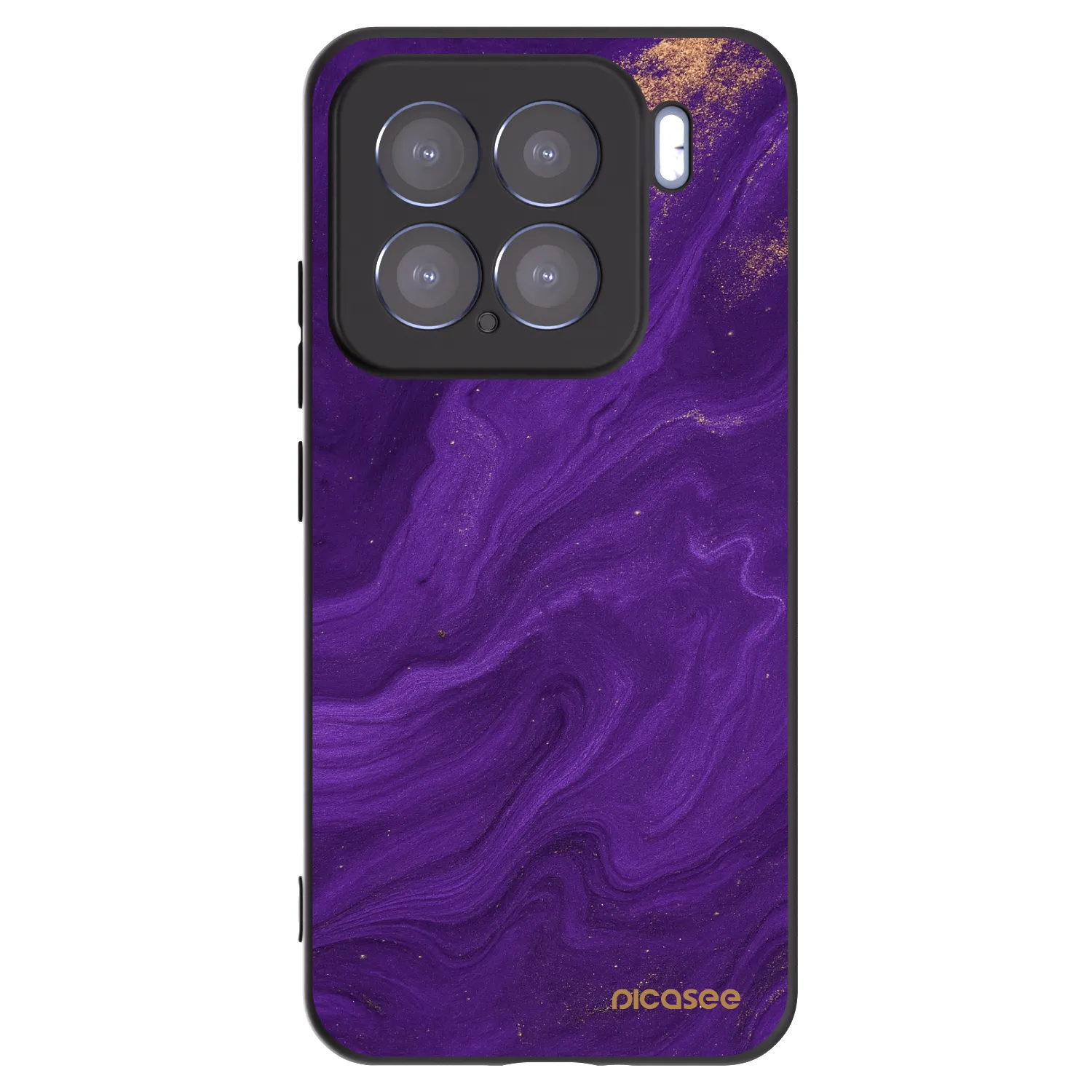 Picasee Xiaomi 15 Hülle - Schwarzes Silikon - Purple