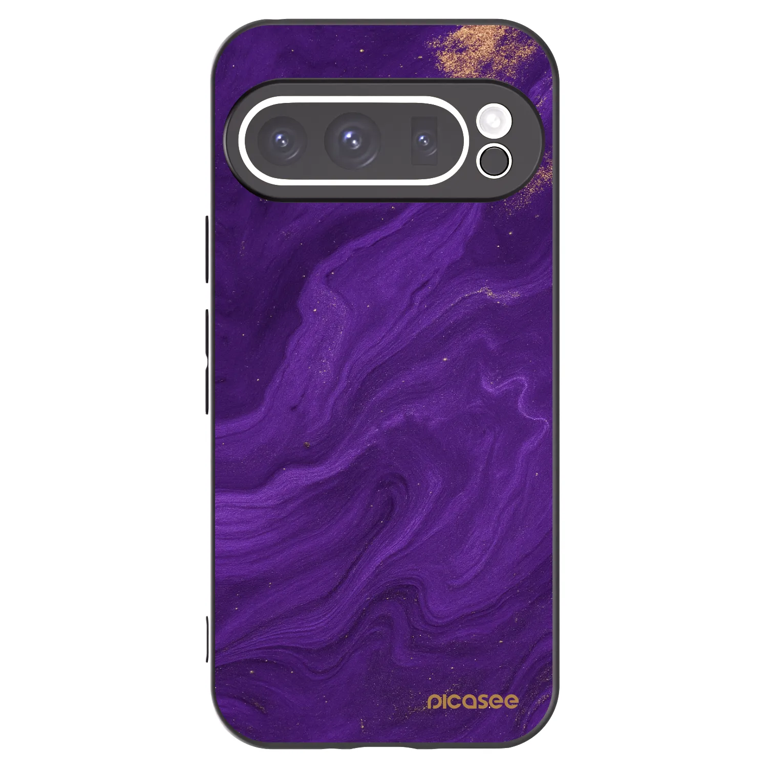 Picasee Google Pixel 9 Pro Hülle - Schwarzes Silikon - Purple