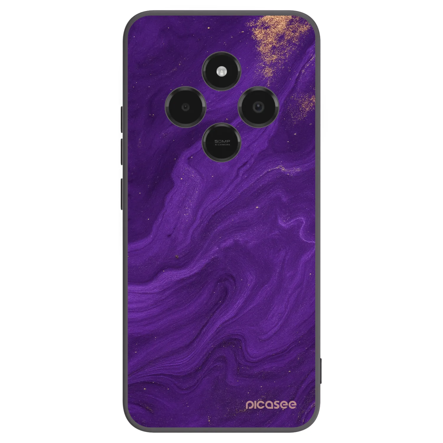 Picasee Xiaomi Poco C75 Hülle - Schwarzes Silikon - Purple