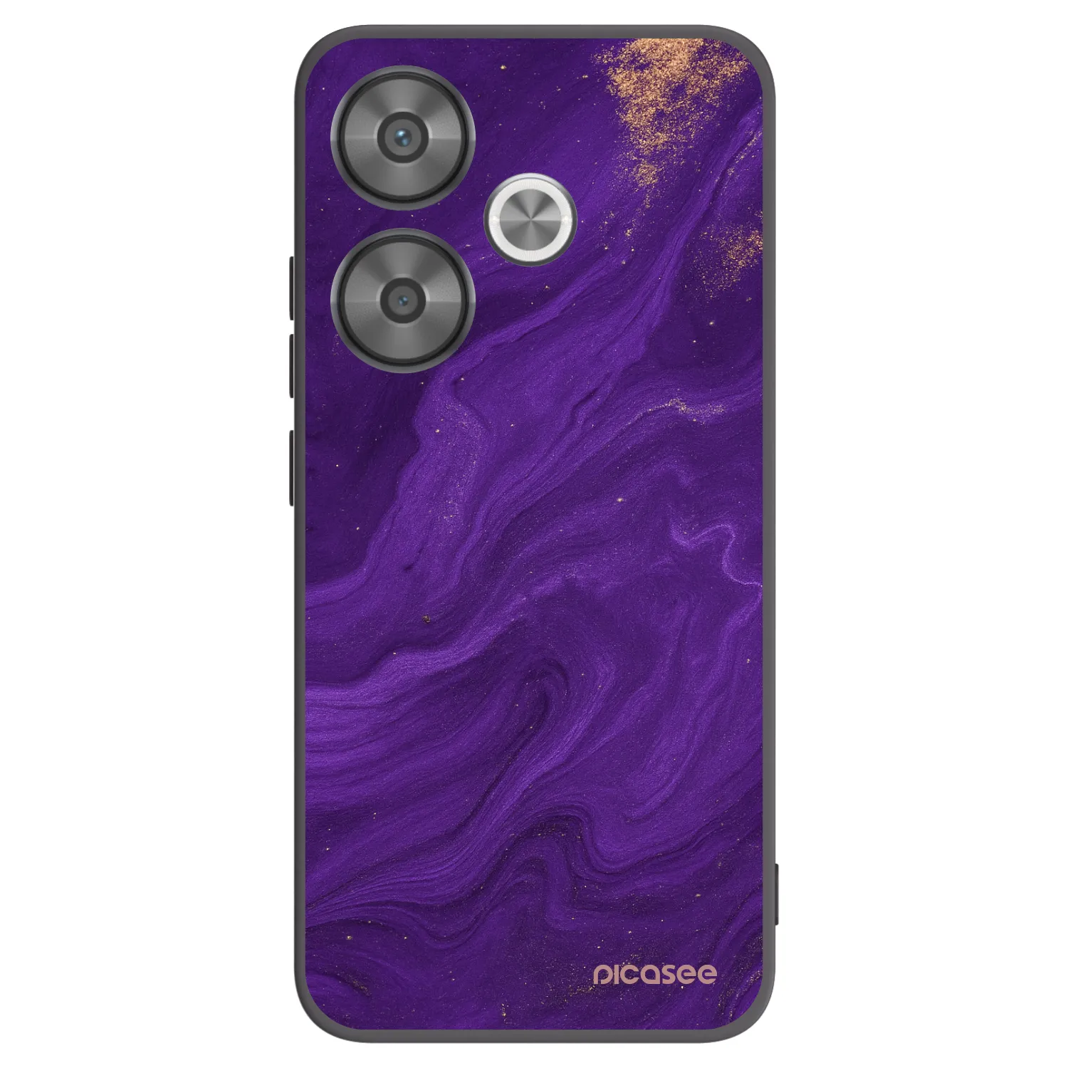 Picasee Xiaomi Poco F6 Hülle - Schwarzes Silikon - Purple