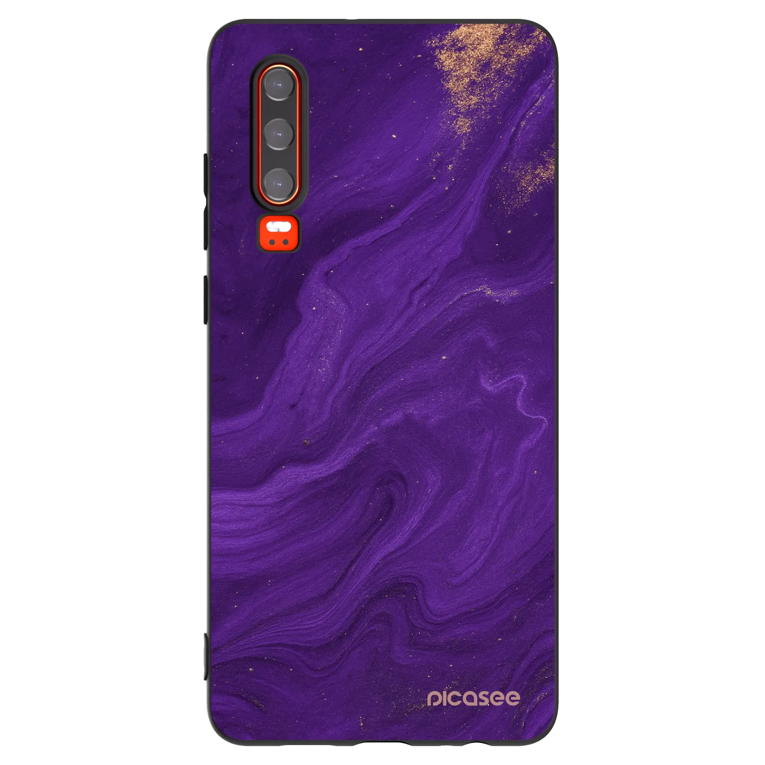 Picasee Huawei P30 Hülle - Schwarzes Silikon - Purple