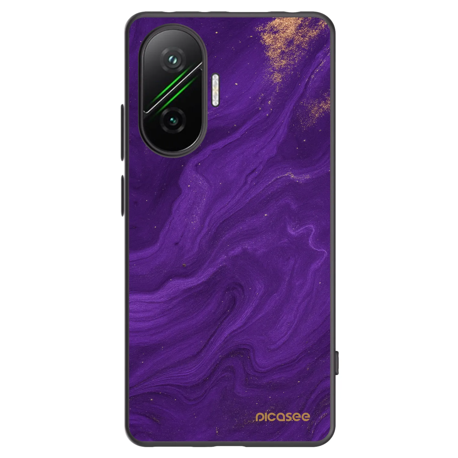 Picasee Xiaomi Poco F7 5G Hülle - Schwarzes Silikon - Purple