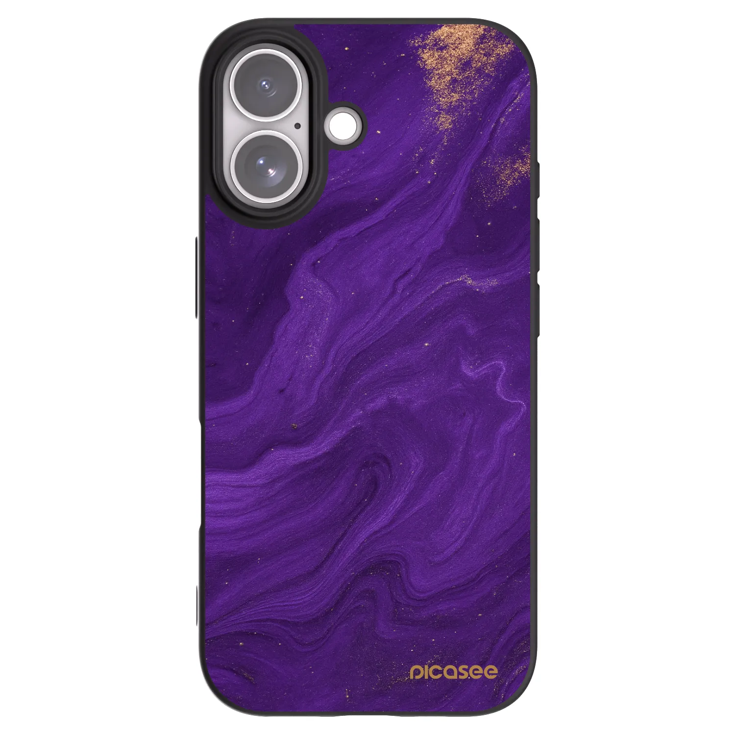 Picasee Apple iPhone 17 Hülle - Schwarzes Silikon - Purple