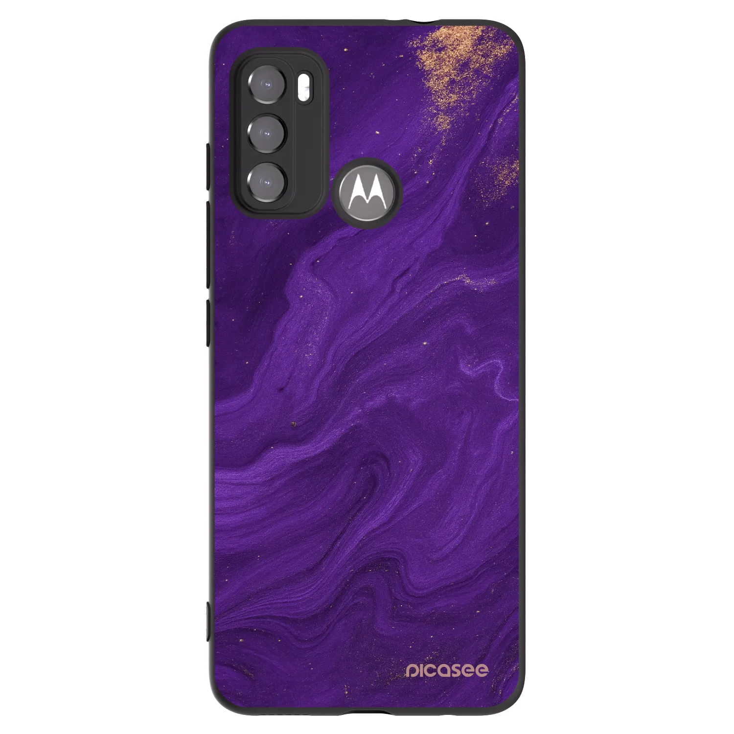 Picasee Motorola Edge 60 5G Hülle - Schwarzes Silikon - Purple