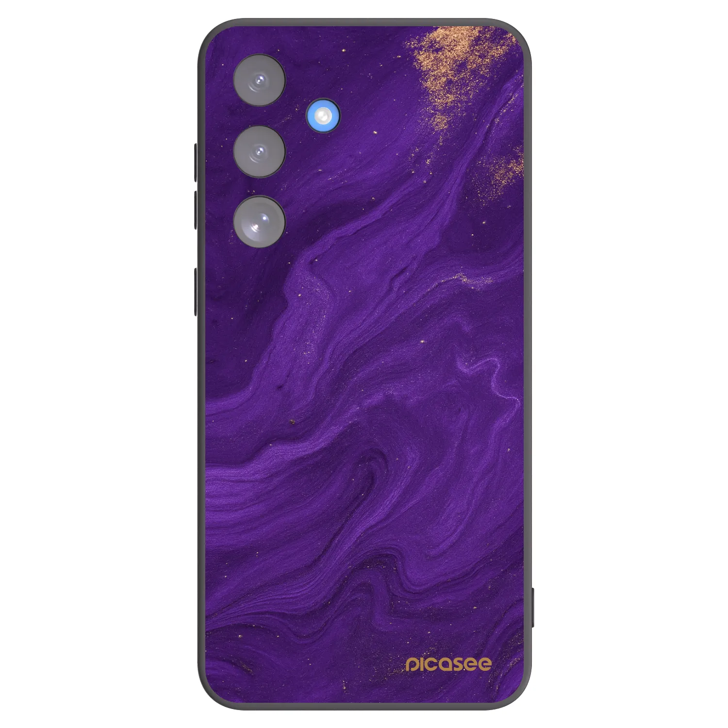 Picasee Samsung Galaxy S25 FE 5G Hülle - Schwarzes Silikon - Purple