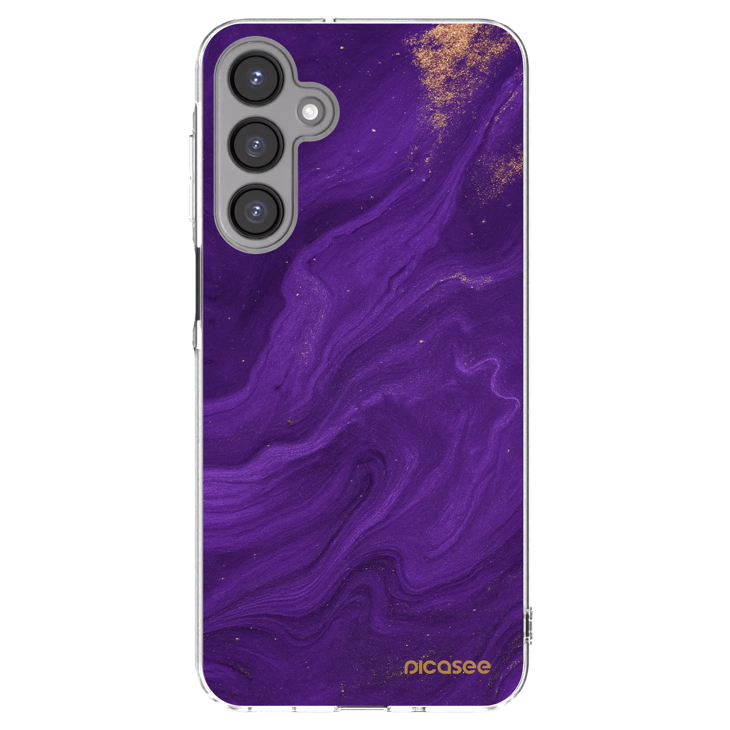 Picasee Samsung Galaxy A16 4G Hülle - Transparentes Silikon - Purple