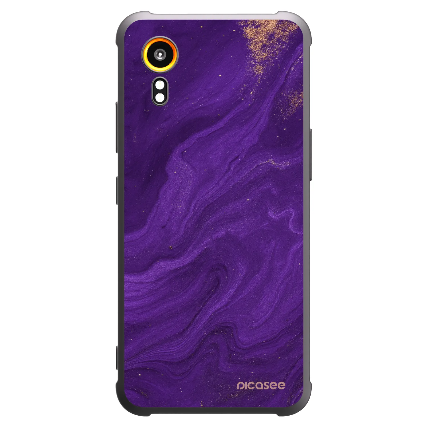 Picasee Samsung Galaxy Xcover 7 Hülle - Schwarzes Silikon - Purple