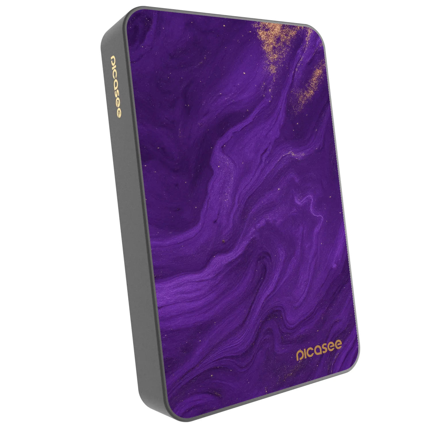 Picasee Powerbank mit MagSafe 10 000 mAh Grau - Purple