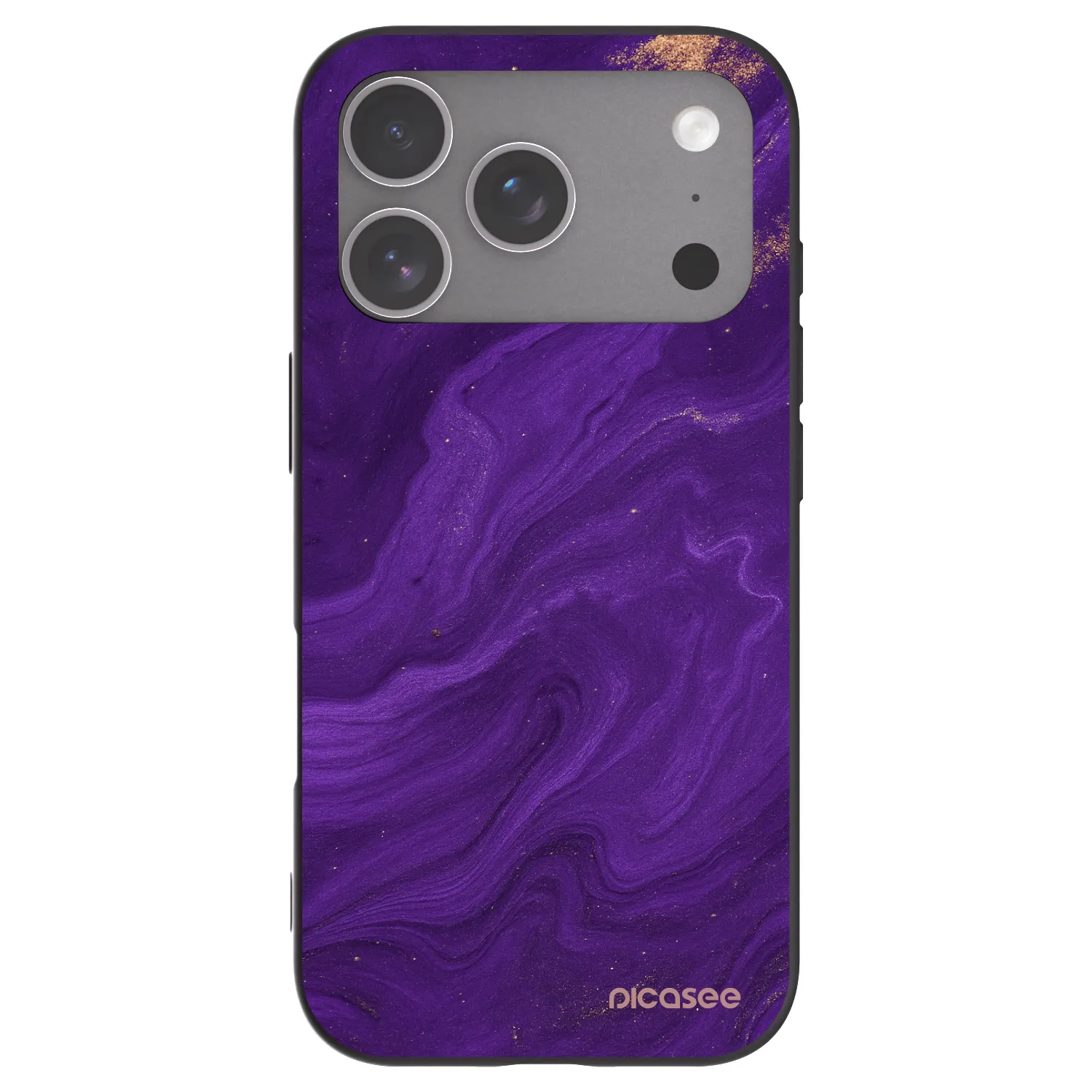 Picasee Apple iPhone 18 Pro Hülle - Schwarzes Silikon - Purple