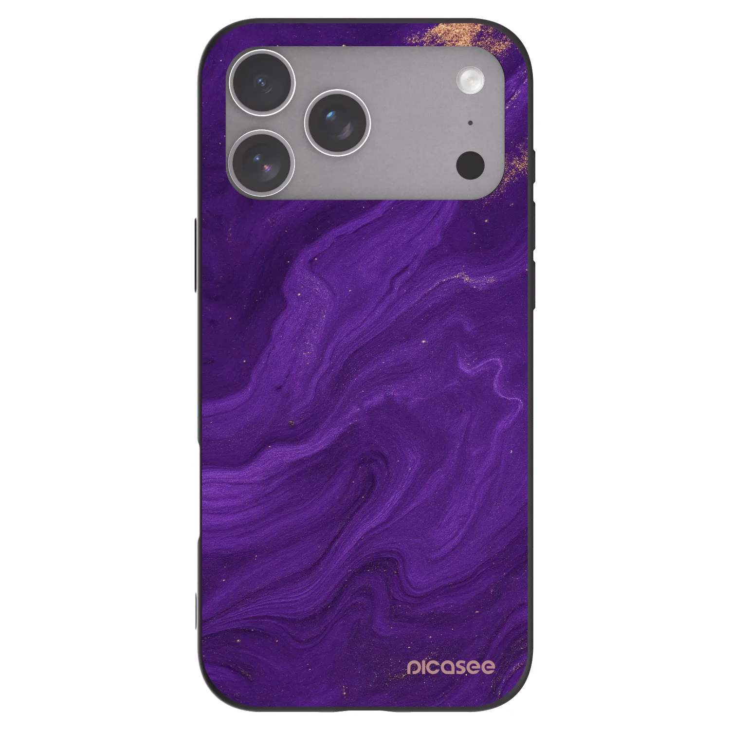 Picasee Apple iPhone 18 Pro Max Hülle - Schwarzes Silikon - Purple