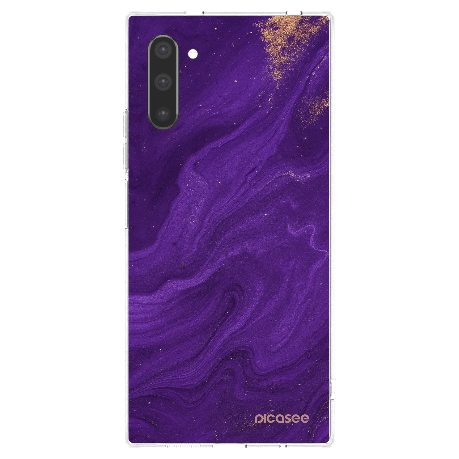 Picasee Samsung Galaxy Note 10 N970F Hülle - Transparentes Silikon - Purple