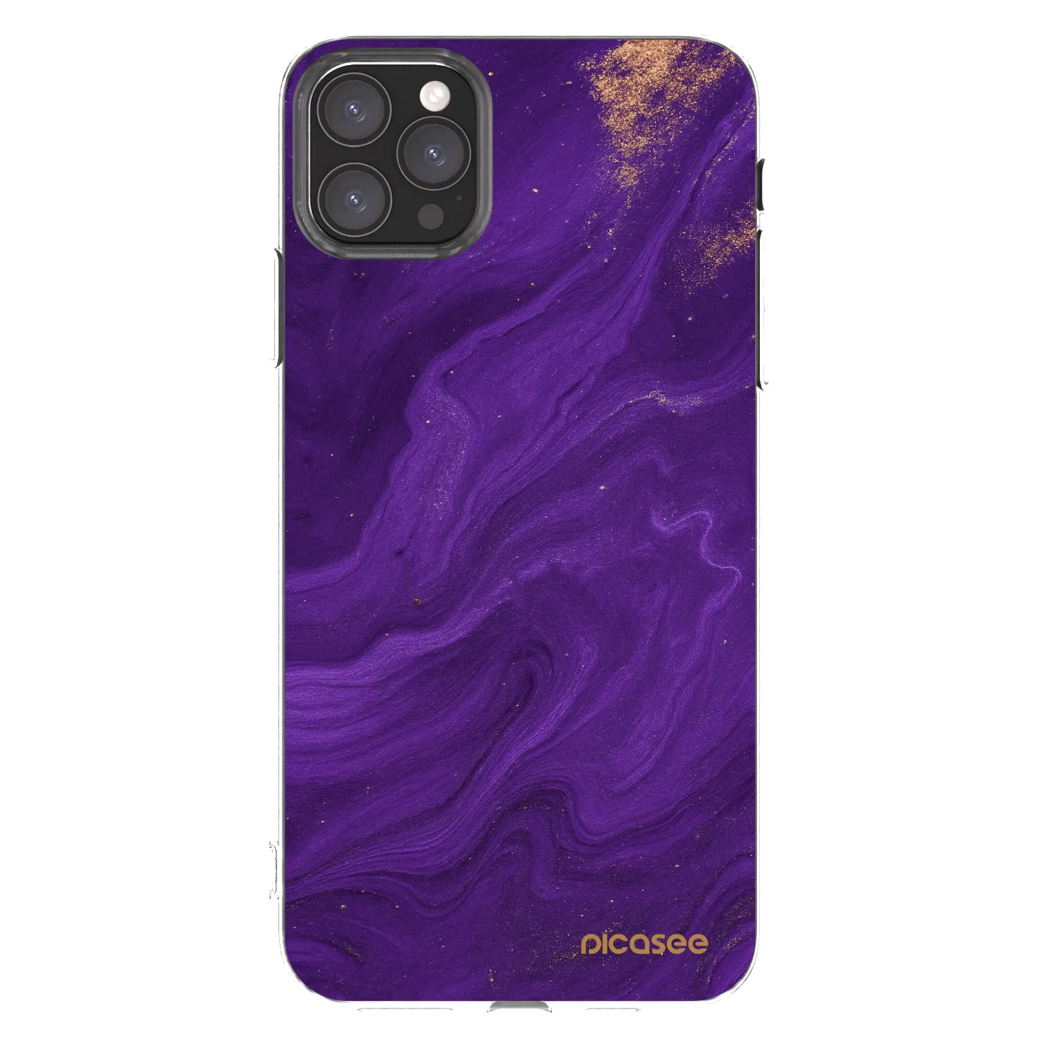 Picasee Apple iPhone 11 Pro Max Hülle - Transparentes Silikon - Purple