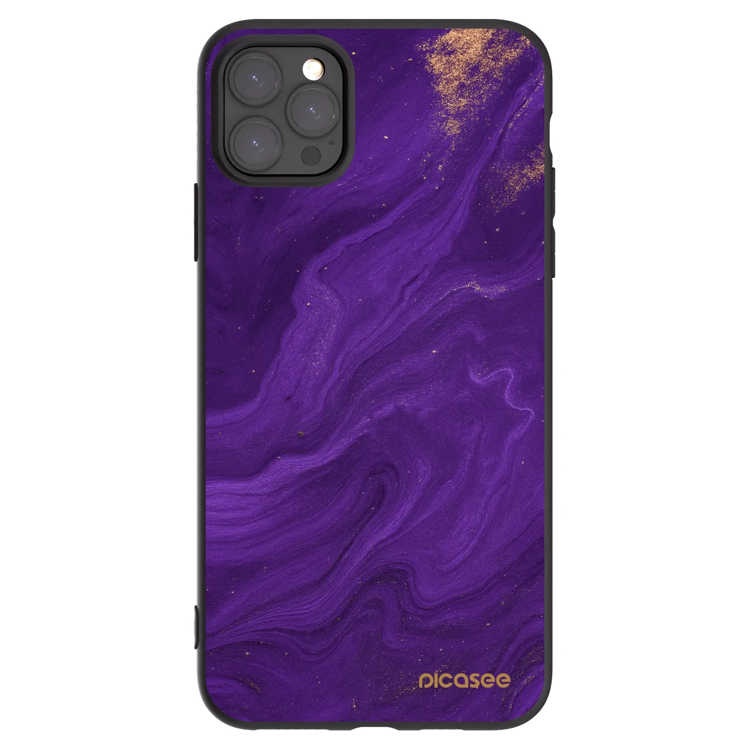 Picasee Apple iPhone 11 Pro Max Hülle - Schwarzes Silikon - Purple