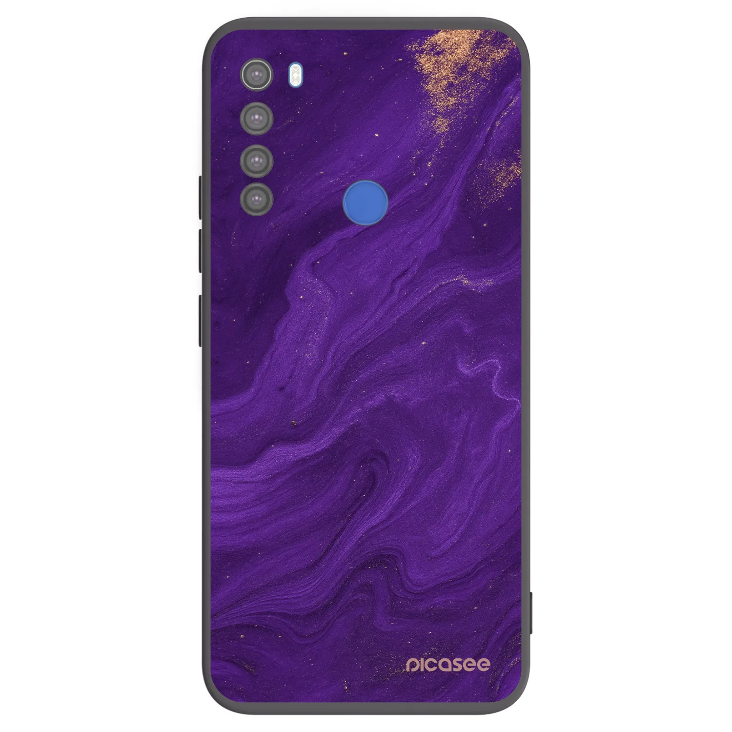 Picasee Xiaomi Redmi Note 8T Hülle - Schwarzes Silikon - Purple