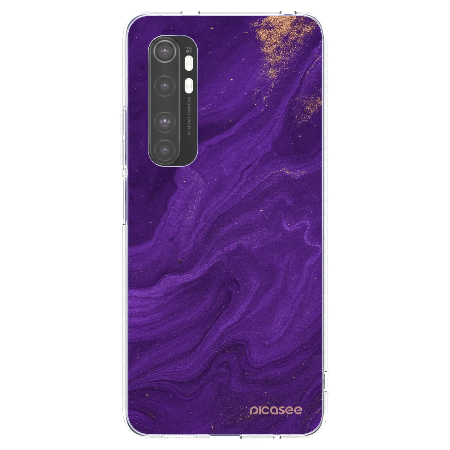 Picasee Xiaomi Mi Note 10 Lite Hülle - Transparentes Silikon - Purple