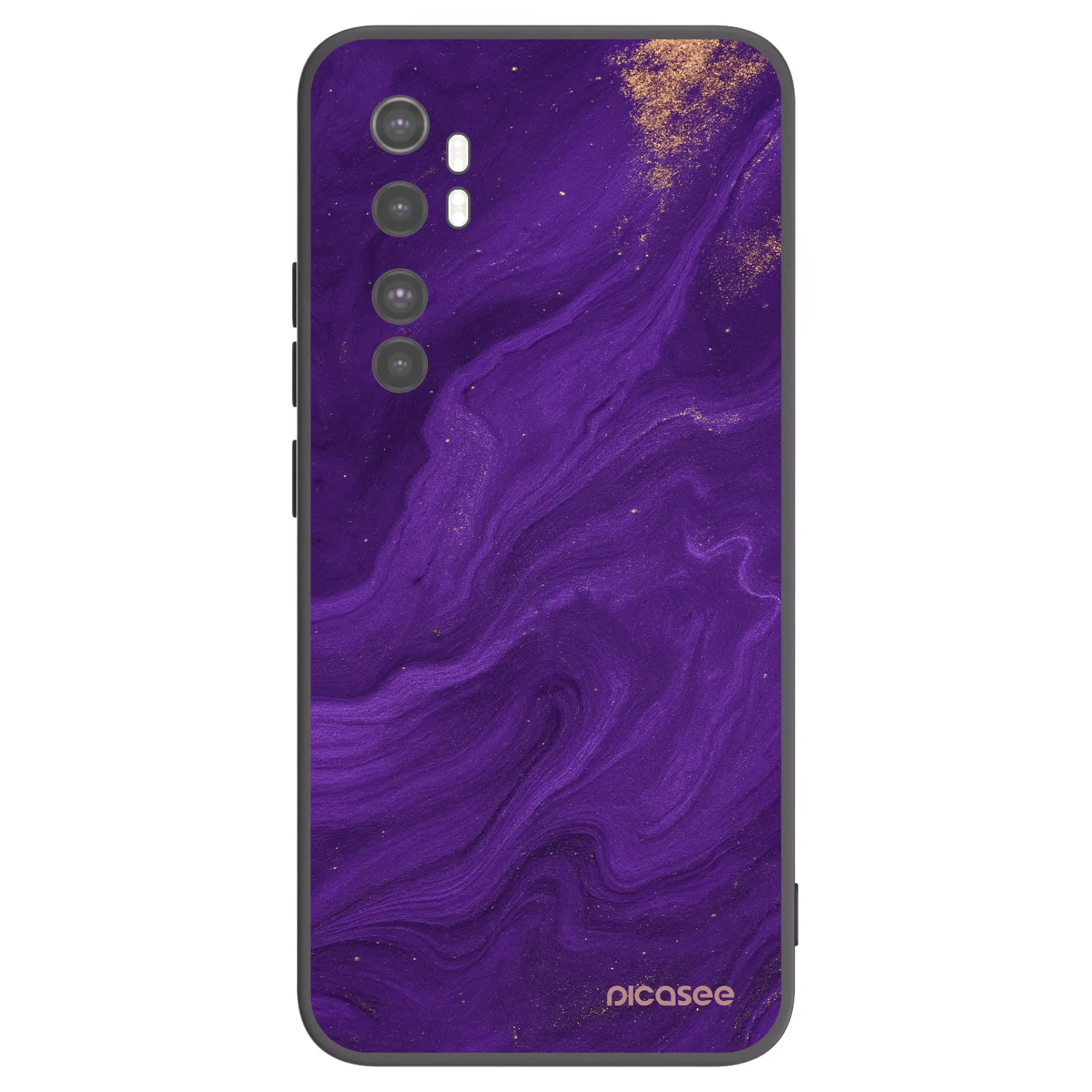 Picasee Xiaomi Mi Note 10 Lite Hülle - Schwarzes Silikon - Purple