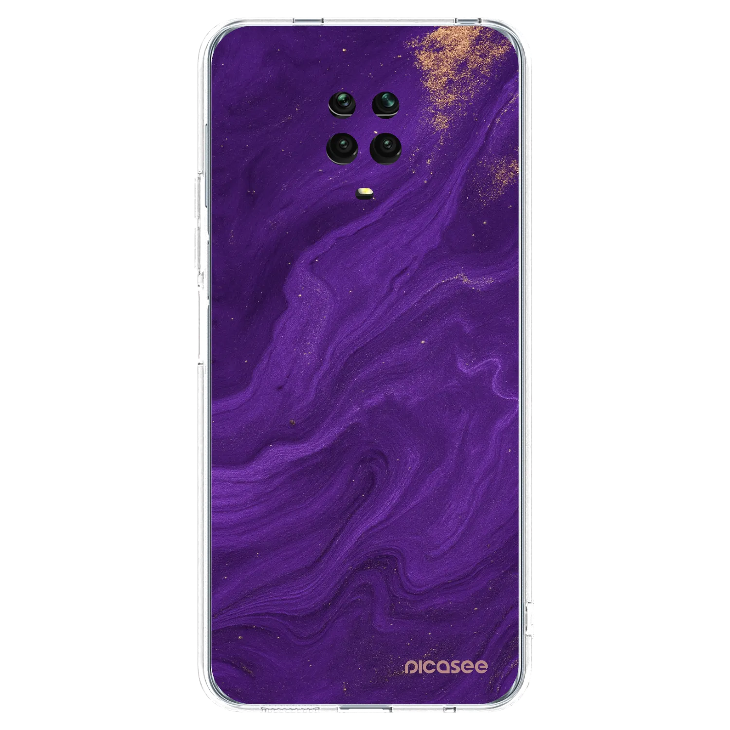 Picasee Xiaomi Redmi Note 9S Hülle - Transparentes Silikon - Purple