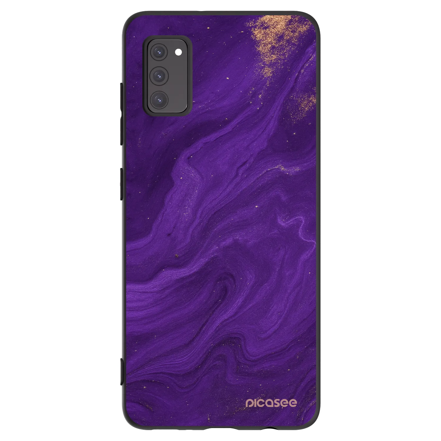 Picasee Samsung Galaxy A41 A415F Hülle - Schwarzes Silikon - Purple