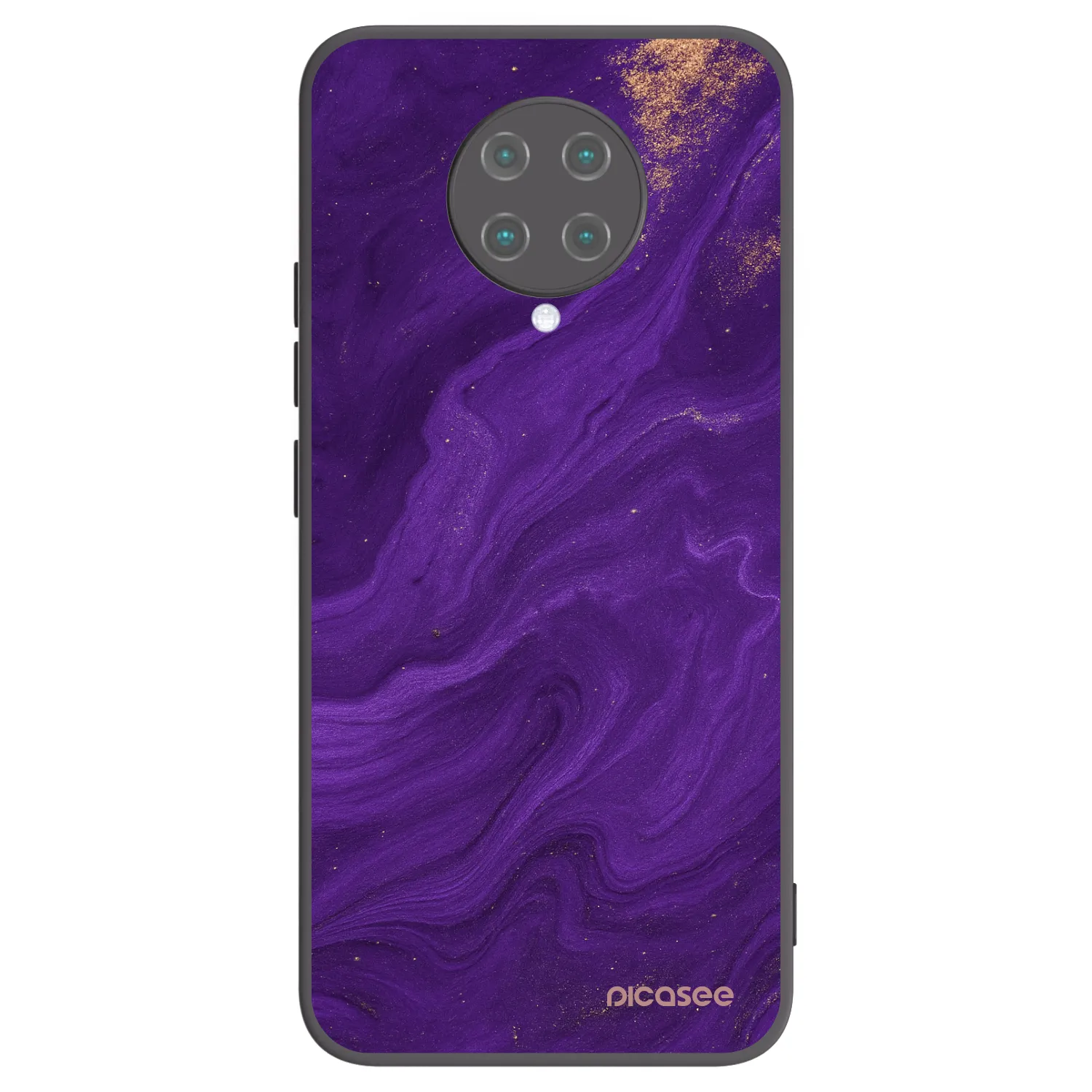 Picasee Xiaomi Poco F2 Pro Hülle - Schwarzes Silikon - Purple