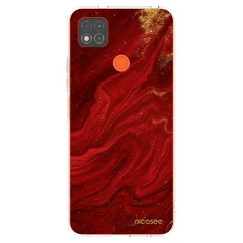 Picasee Xiaomi Redmi 9C Hülle - Transparentes Silikon - Red