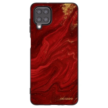 Picasee Samsung Galaxy A12 A125F Hülle - Schwarzes Silikon - Red