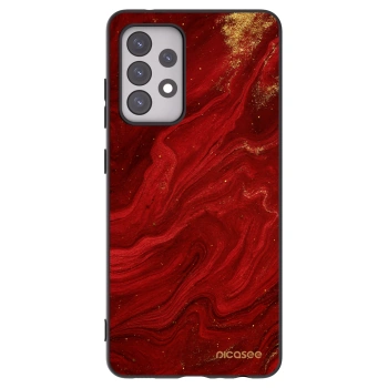 Picasee Samsung Galaxy A52 5G A525F Hülle - Schwarzes Silikon - Red