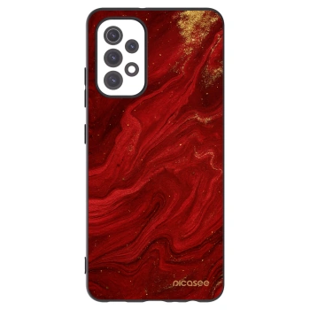 Picasee Samsung Galaxy A32 5G A326B Hülle - Schwarzes Silikon - Red