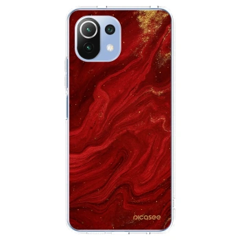 Picasee Xiaomi Mi 11 Lite Hülle - Transparentes Silikon - Red