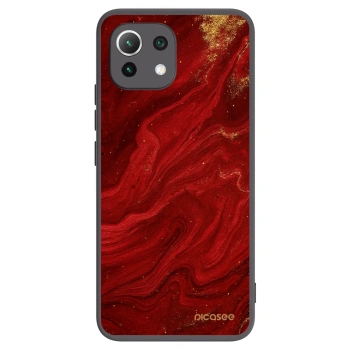 Picasee Xiaomi Mi 11 Lite Hülle - Schwarzes Silikon - Red