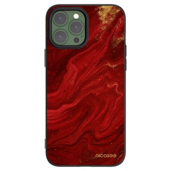Picasee Apple iPhone 13 Pro Max Hülle - Schwarzes Silikon - Red
