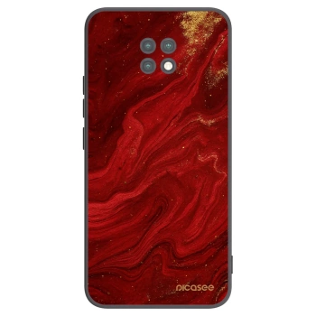 Picasee Xiaomi Redmi Note 9T Hülle - Schwarzes Silikon - Red
