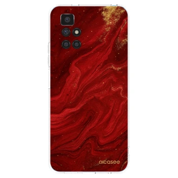 Picasee Xiaomi Redmi 10 Hülle - Transparentes Silikon - Red