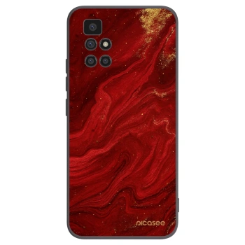 Picasee Xiaomi Redmi 10 Hülle - Schwarzes Silikon - Red