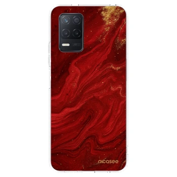 Picasee Realme 8 5G Hülle - Transparentes Silikon - Red