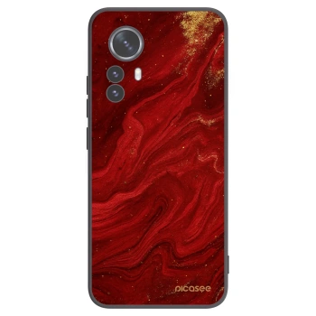 Picasee Xiaomi 12 Pro Hülle - Schwarzes Silikon - Red