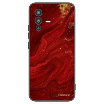Picasee Vivo V23 5G Hülle - Schwarzes Silikon - Red