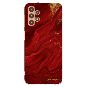 Picasee Samsung Galaxy A13 4G A135 Hülle - Transparentes Silikon - Red
