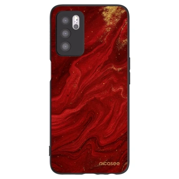 Picasee OPPO A16 Hülle - Schwarzes Silikon - Red