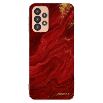 Picasee Samsung Galaxy A23 A236B 5G Hülle - Transparentes Silikon - Red