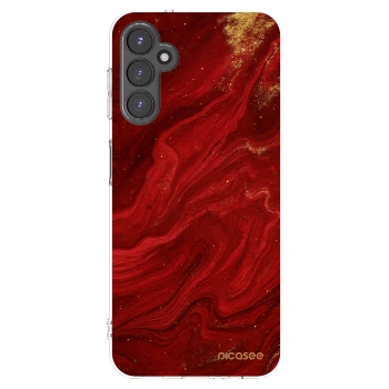 Picasee Samsung Galaxy A14 4G A145R Hülle - Transparentes Silikon - Red
