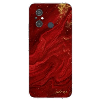 Picasee Xiaomi Redmi 12C Hülle - Transparentes Silikon - Red